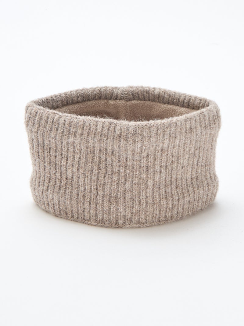 Bufanda de punto lisa Beige - Kiabi