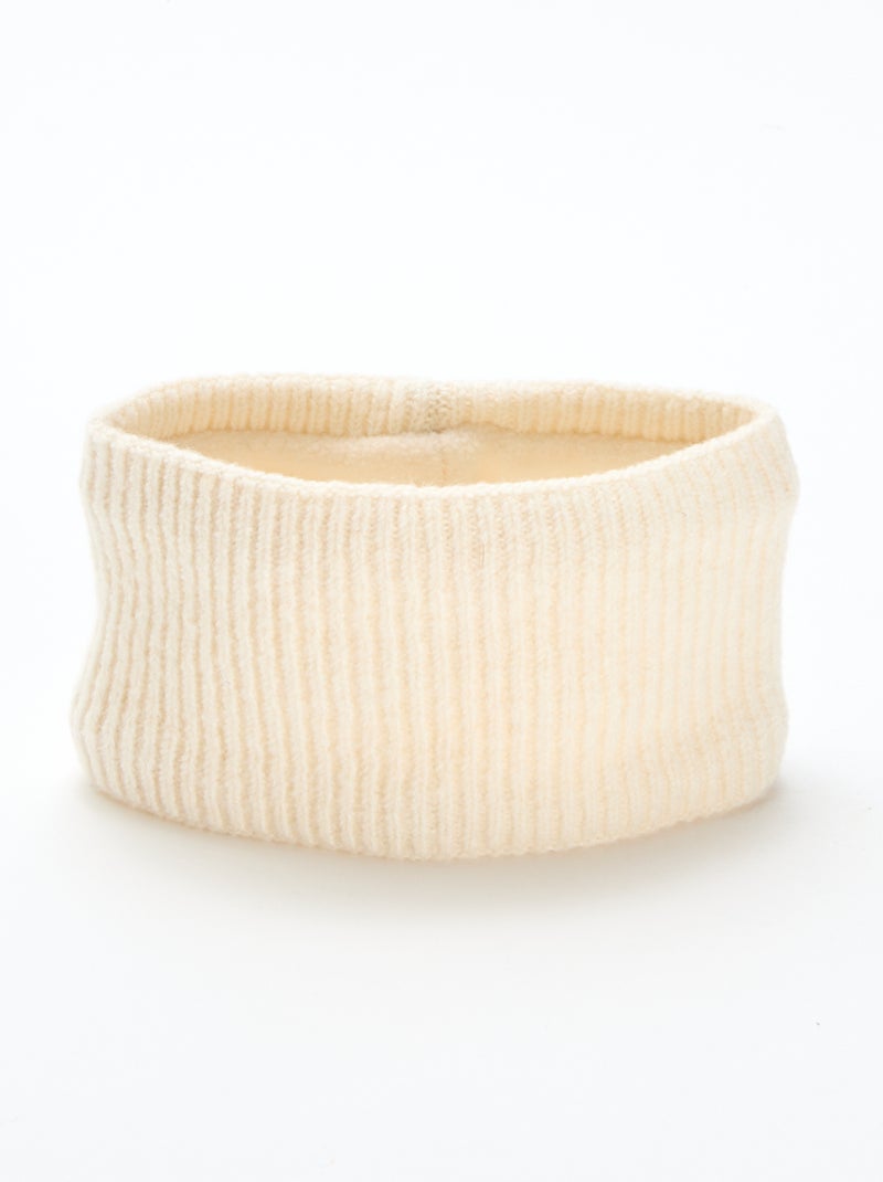 Bufanda de punto lisa Beige - Kiabi