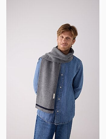 Bufanda de punto para hombre con rayas