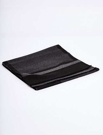 Bufanda estampada bicolor con pequeños flecos - AFIBEL