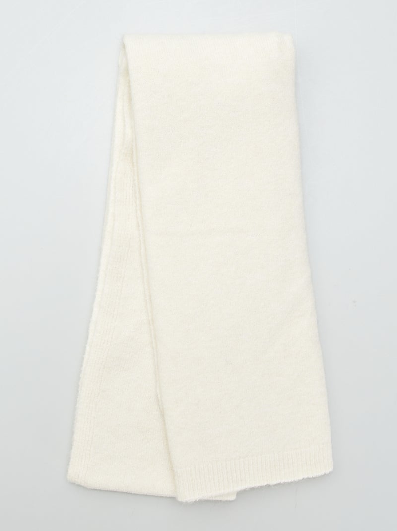 Bufanda grande de punto beige - Kiabi