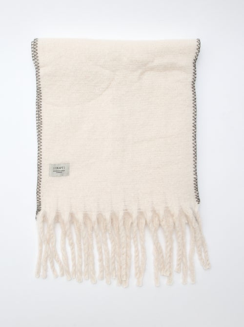 Bufanda grande suave con flecos - Kiabi