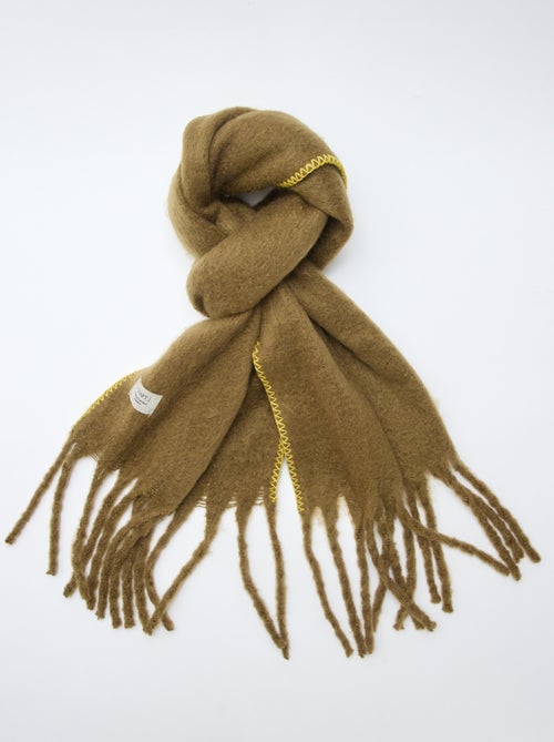 Bufanda grande suave con flecos - Kiabi