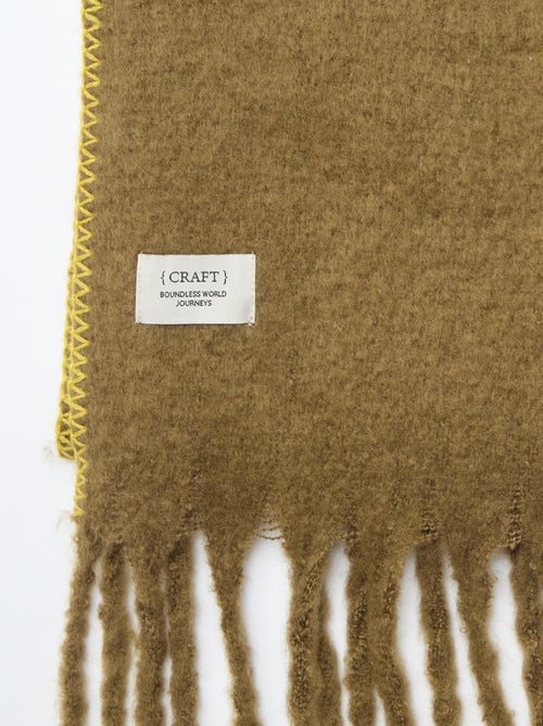 Bufanda grande suave con flecos - Kiabi