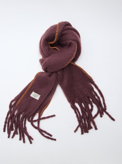 Bufanda grande suave con flecos - Kiabi