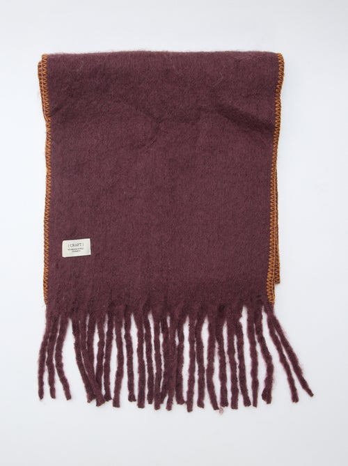 Bufanda grande suave con flecos - Kiabi