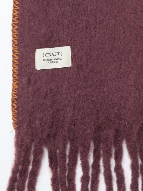 Bufanda grande suave con flecos - Kiabi