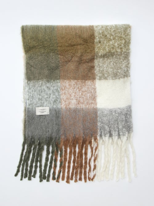 Bufanda grande suave con flecos - Kiabi