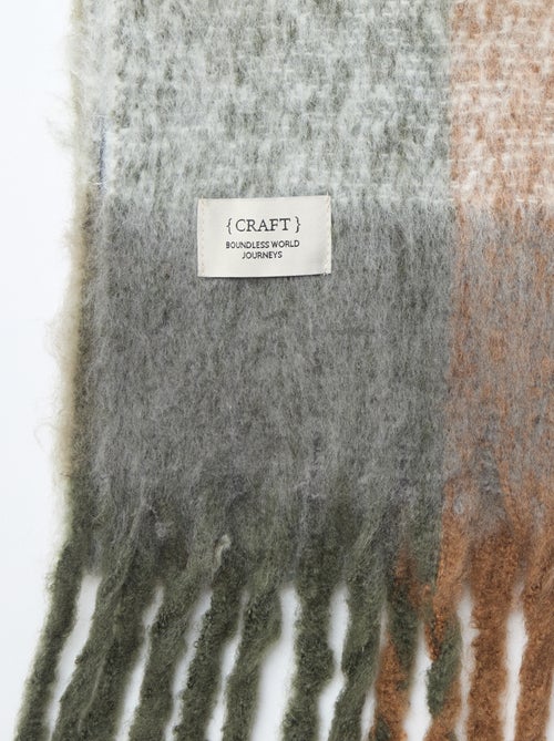 Bufanda grande suave con flecos - Kiabi