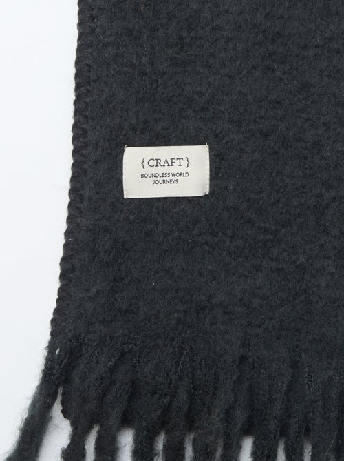 Bufanda grande suave con flecos - Kiabi