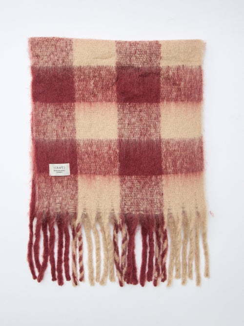 Bufanda grande suave con flecos - Kiabi