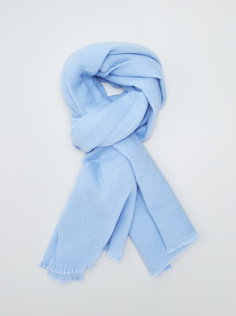 Bufanda grande tacto suave AZUL - Kiabi