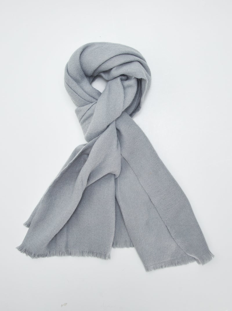 Bufanda grande tacto suave GRIS - Kiabi