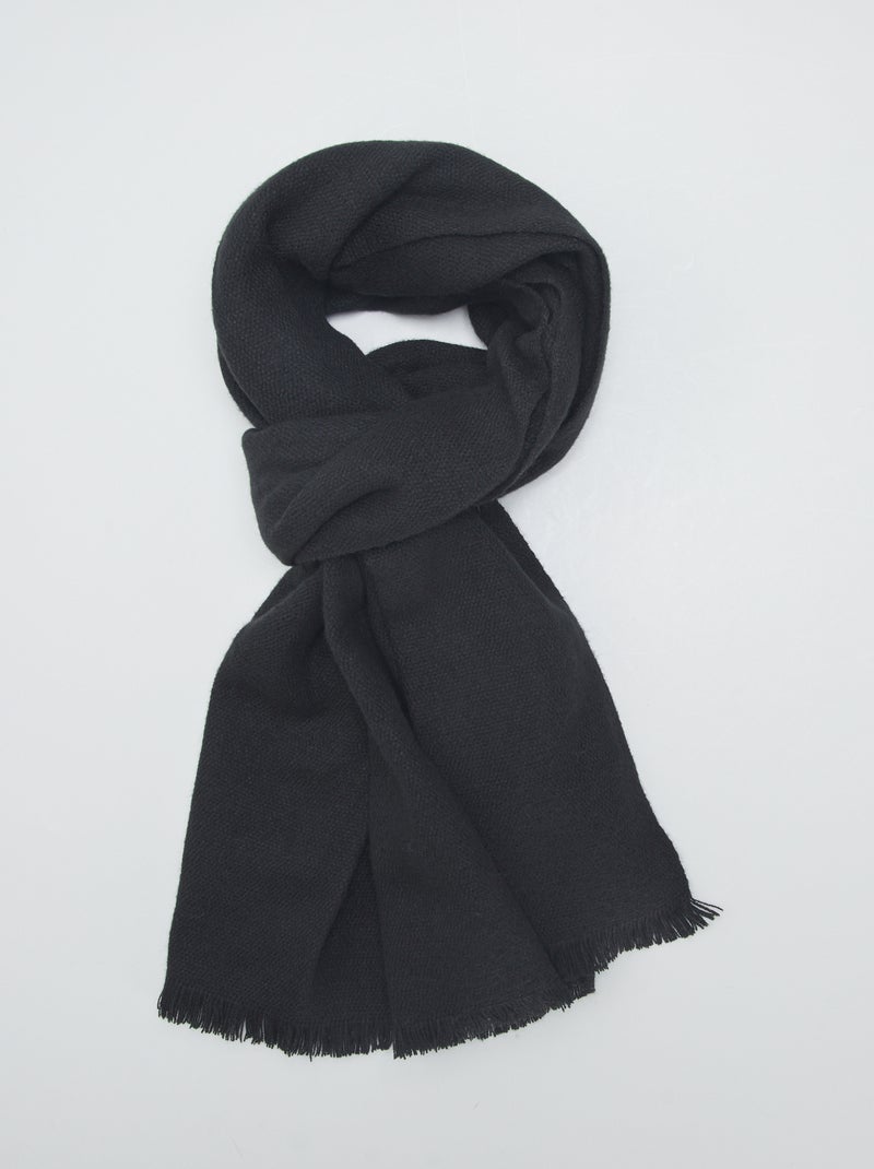 Bufanda grande tacto suave NEGRO - Kiabi