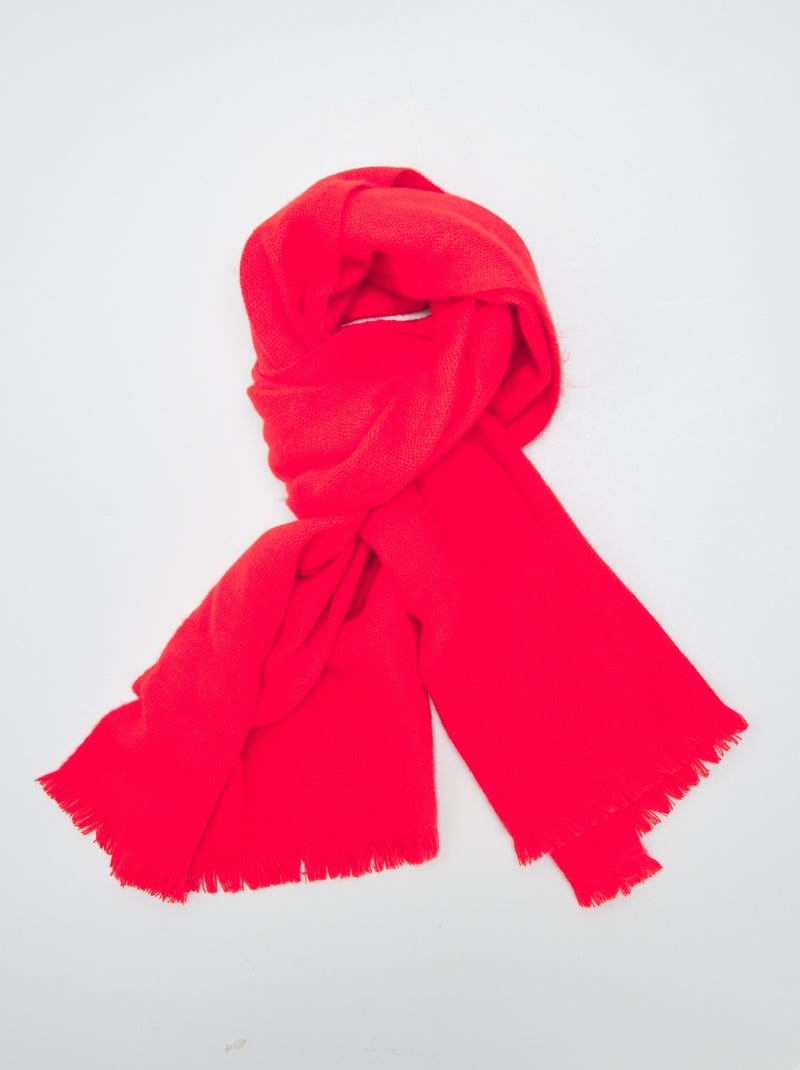 Bufanda grande tacto suave ROJO - Kiabi