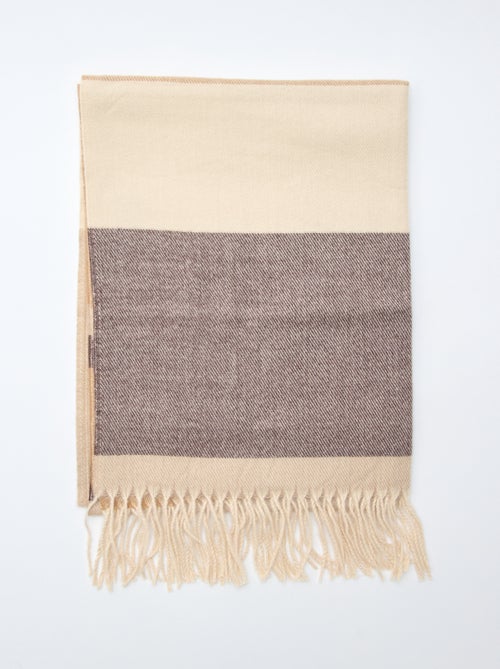 Bufanda grande tricolor - Kiabi