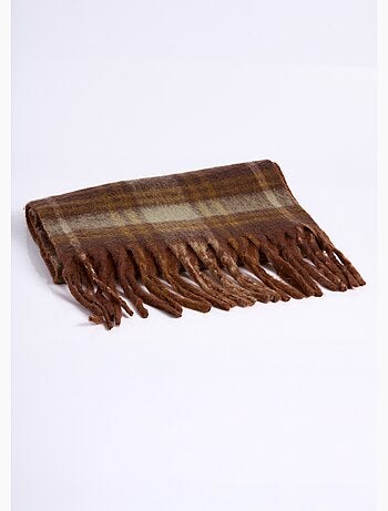 Bufanda larga bicolor a cuadros/lisa - AFIBEL