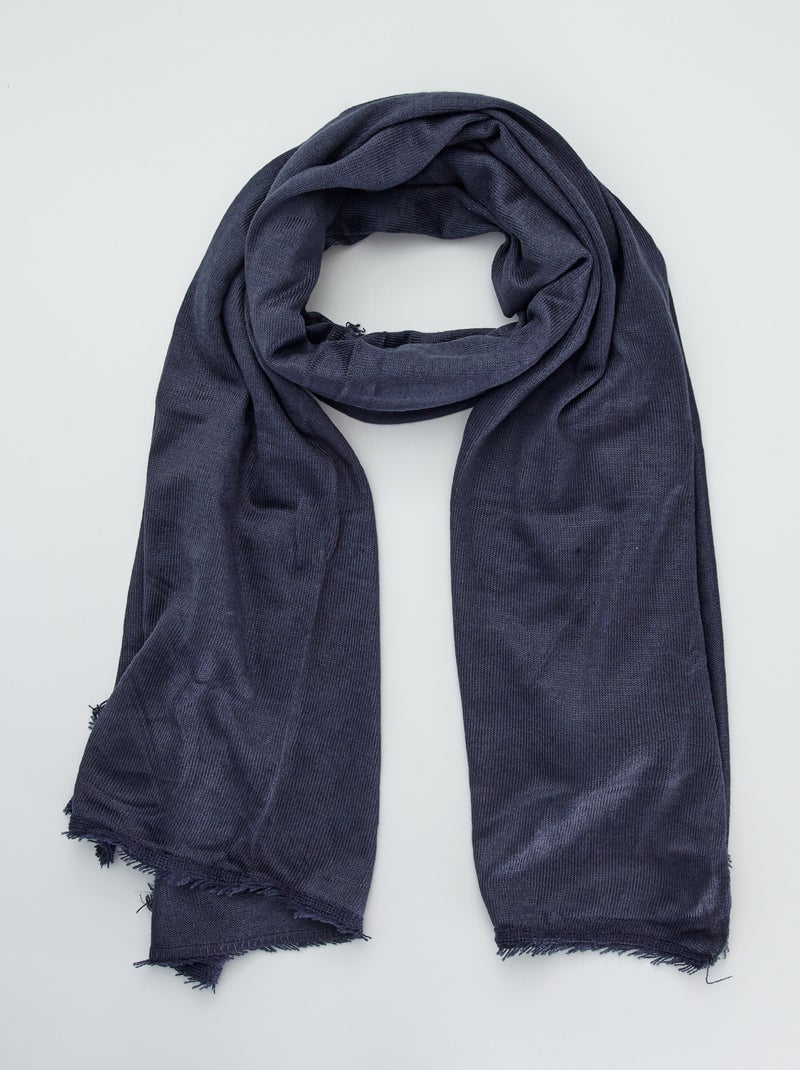 Bufanda tipo pañuelo liso azul navy - Kiabi