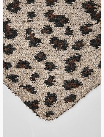 Bufanda triangular de lana con estampado de leopardo