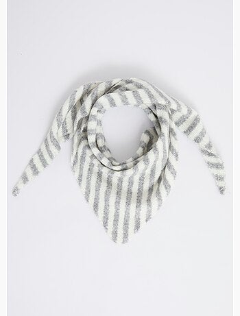 Bufanda triangular de rayas, con lana - AFIBEL