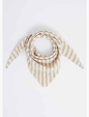 Bufanda triangular de rayas, con lana - AFIBEL