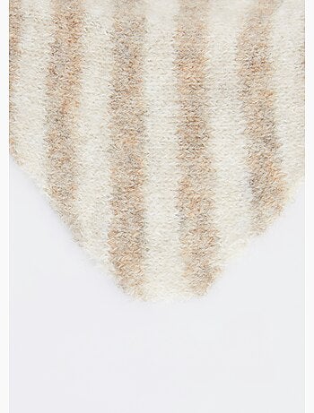 Bufanda triangular de rayas, con lana