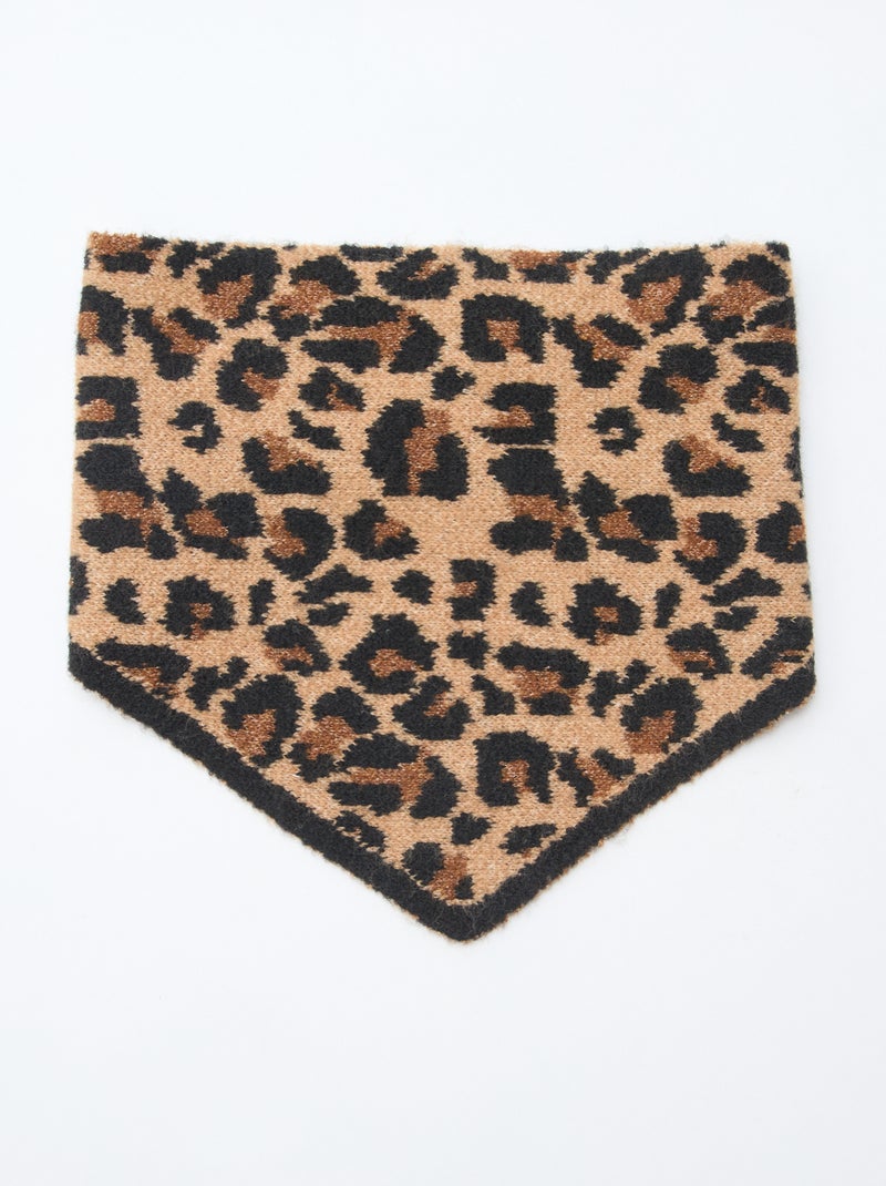 Bufanda triangular 'Leopardo' Marron - Kiabi