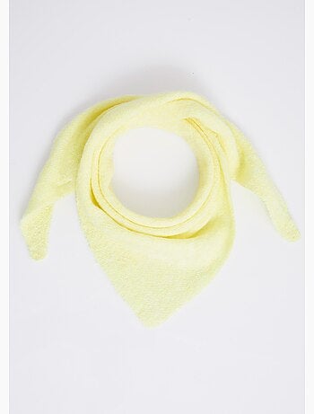 Bufanda triangular lisa, con lana