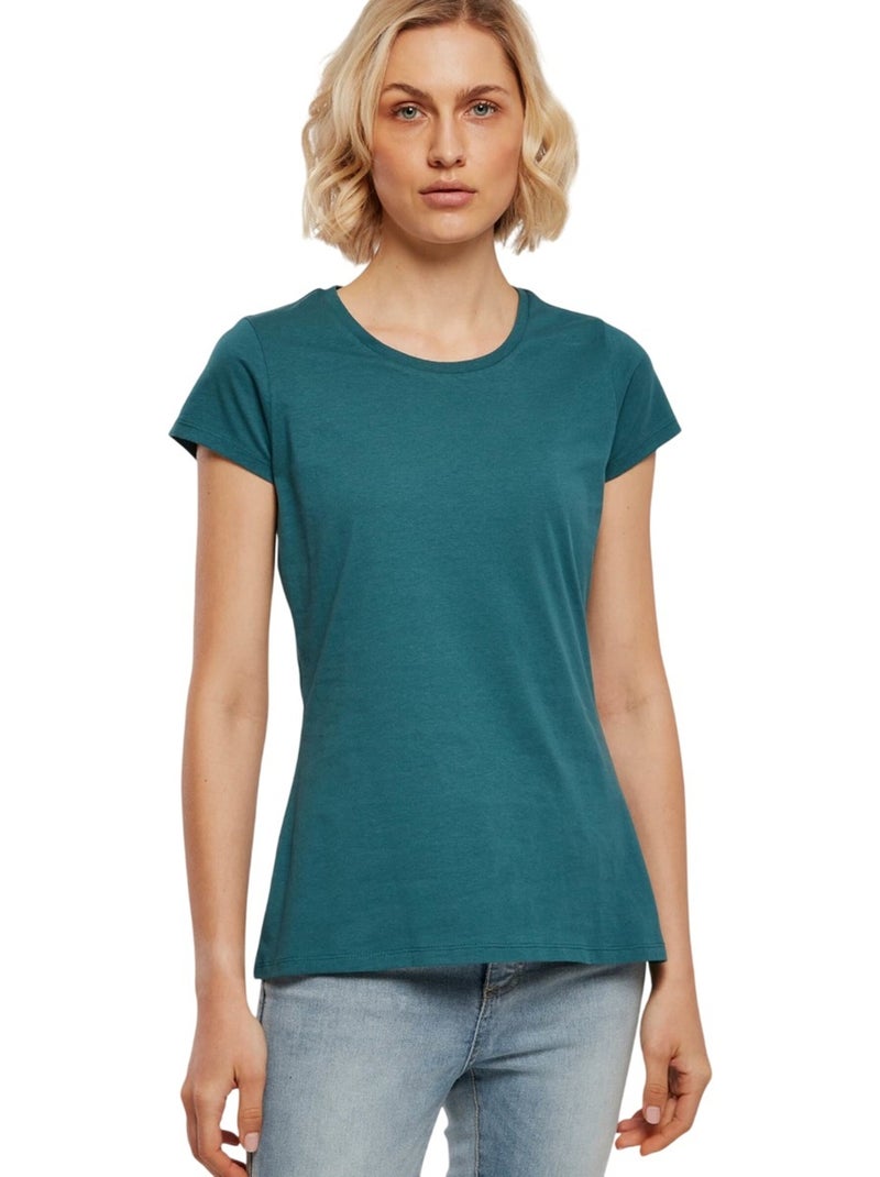 Build Your Brand - Camiseta Basic para Mujer Azul laguna - Kiabi