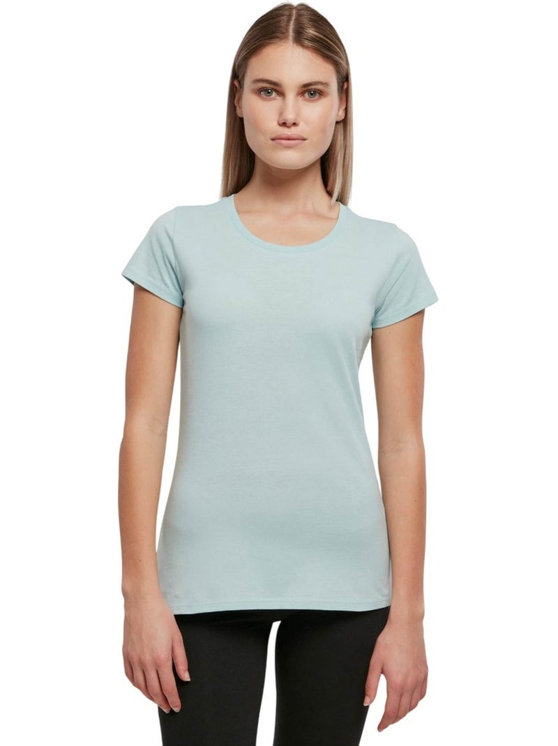 Build Your Brand - Camiseta Basic para Mujer Azul mediterráneo - Kiabi