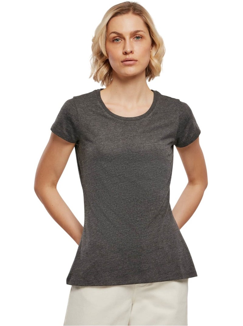 Build Your Brand - Camiseta Basic para Mujer Gris gris antracita - Kiabi