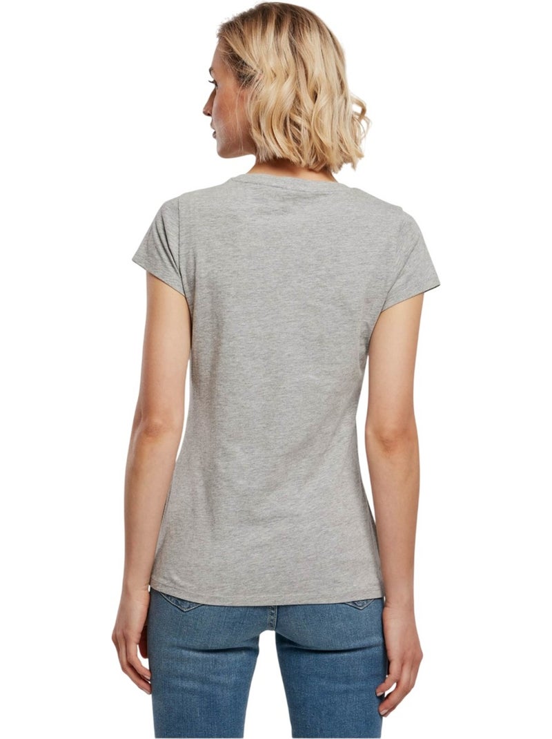 Build Your Brand - Camiseta Basic para Mujer Gris jaspeado - Kiabi