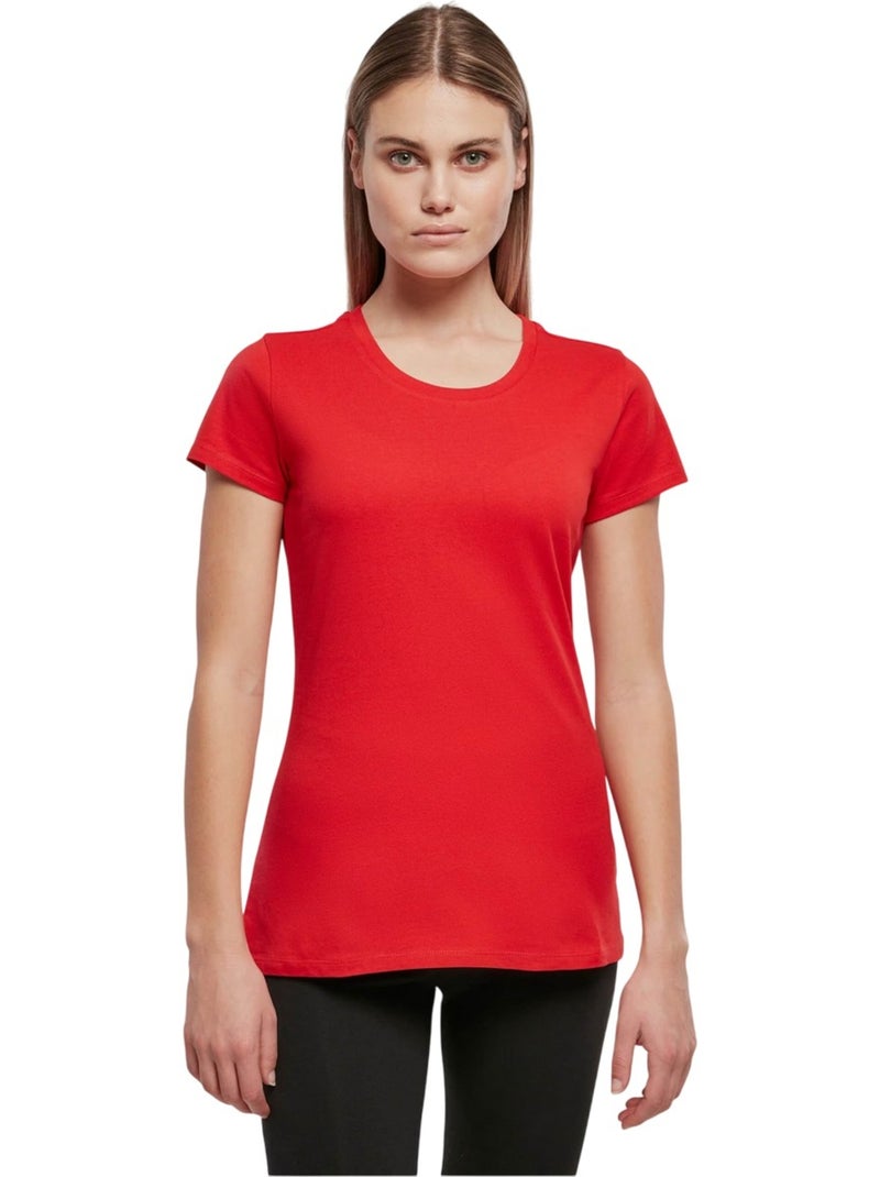 Build Your Brand - Camiseta Basic para Mujer Rojo claro - Kiabi