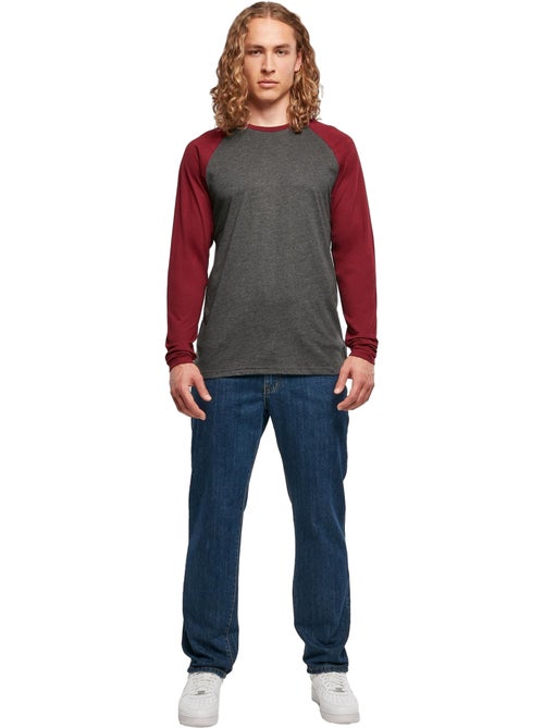 Build Your Brand - Camiseta Contraste de Manga Larga para Hombre - Kiabi