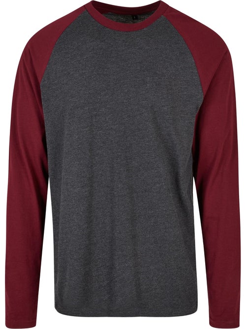 Build Your Brand - Camiseta Contraste de Manga Larga para Hombre - Kiabi