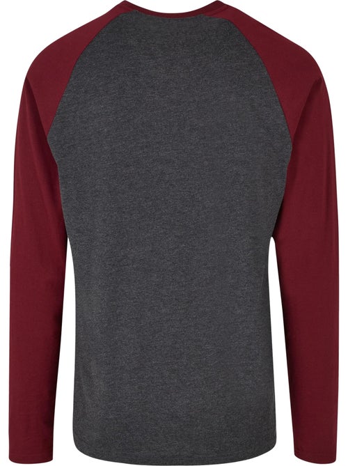 Build Your Brand - Camiseta Contraste de Manga Larga para Hombre - Kiabi