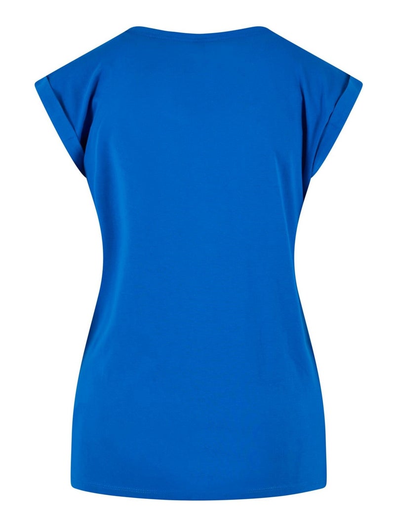 Build Your Brand - Camiseta de Algodón para Mujer Azul eléctrico - Kiabi