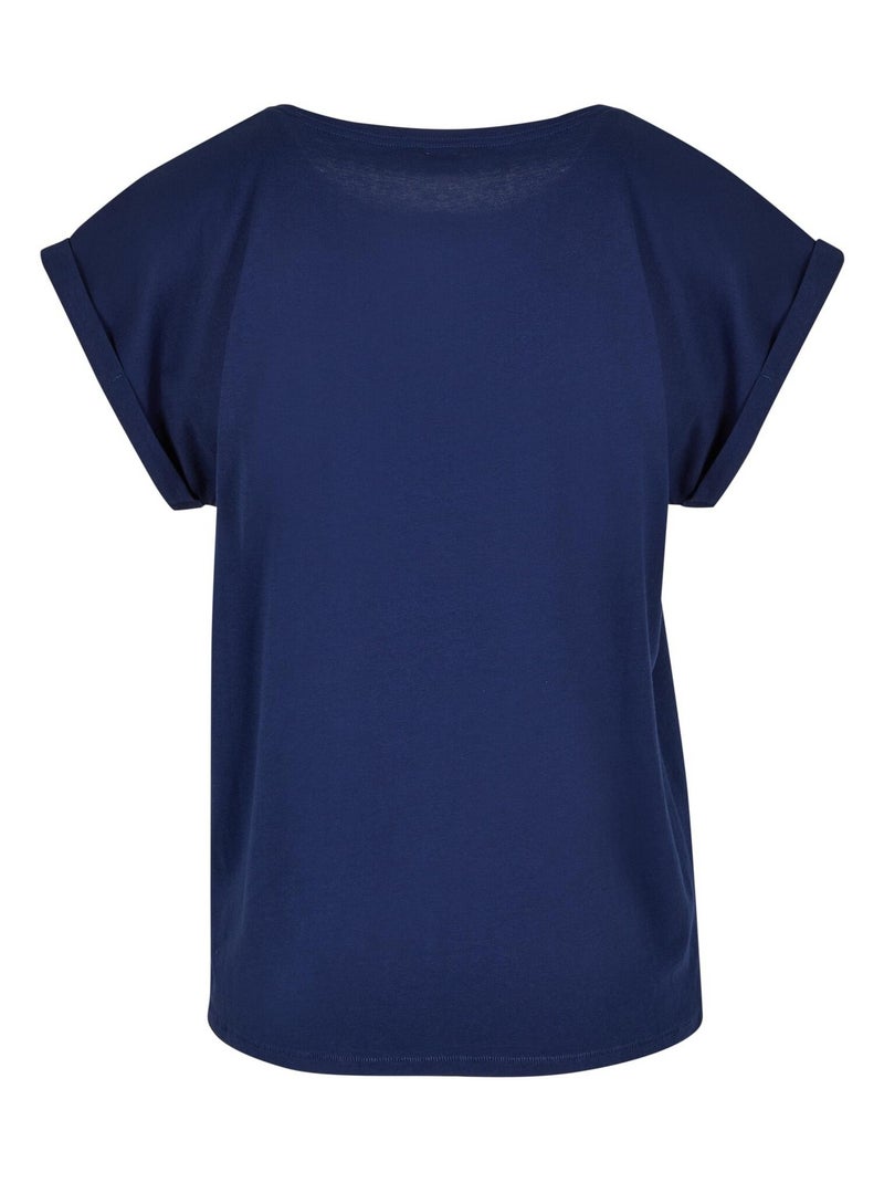 Build Your Brand - Camiseta de Algodón para Mujer Azul marino - Kiabi