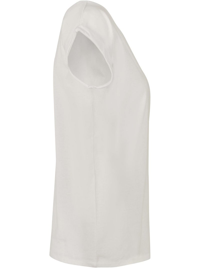 Build Your Brand - Camiseta de Algodón para Mujer Blanco nacarado - Kiabi