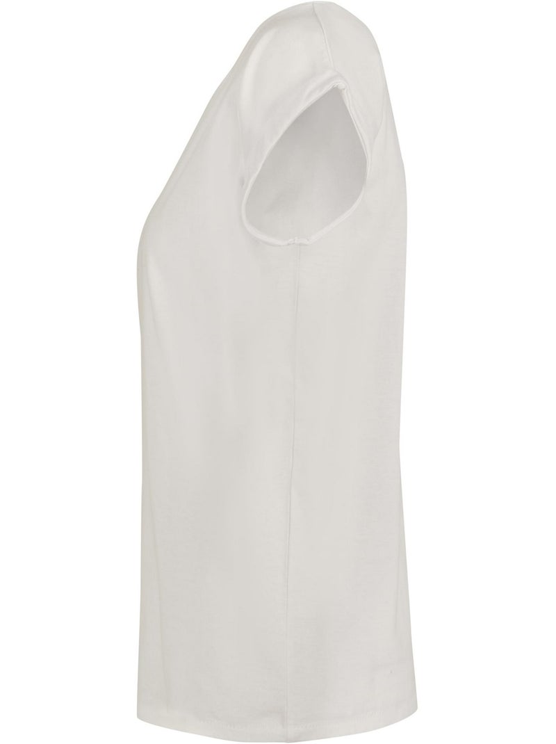 Build Your Brand - Camiseta de Algodón para Mujer Blanco nacarado - Kiabi