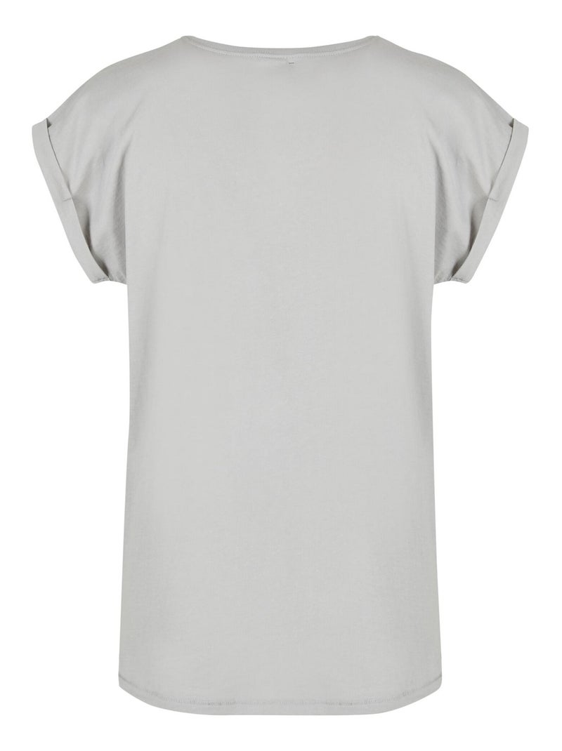 Build Your Brand - Camiseta de Algodón para Mujer Gris medio - Kiabi