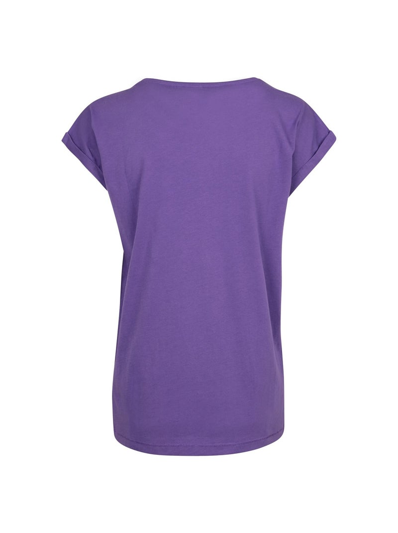Build Your Brand - Camiseta de Algodón para Mujer Violeta berenjena - Kiabi