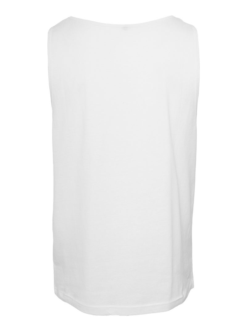 Build Your Brand - Camiseta Sin Mangas de Jersey para Adultos Unisex Blanco - Kiabi