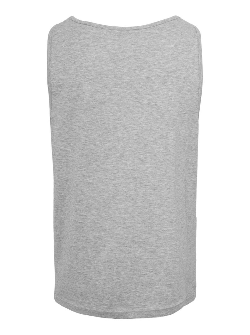 Build Your Brand - Camiseta Sin Mangas Diseño Lisos de Jersey para Hombre Gris jaspeado - Kiabi