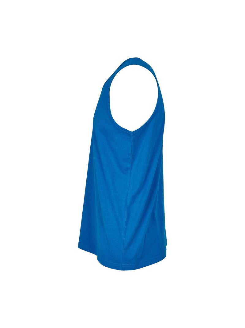 Build Your Brand - Camiseta Sin Mangas Lisos para Hombre Azul cobalto - Kiabi