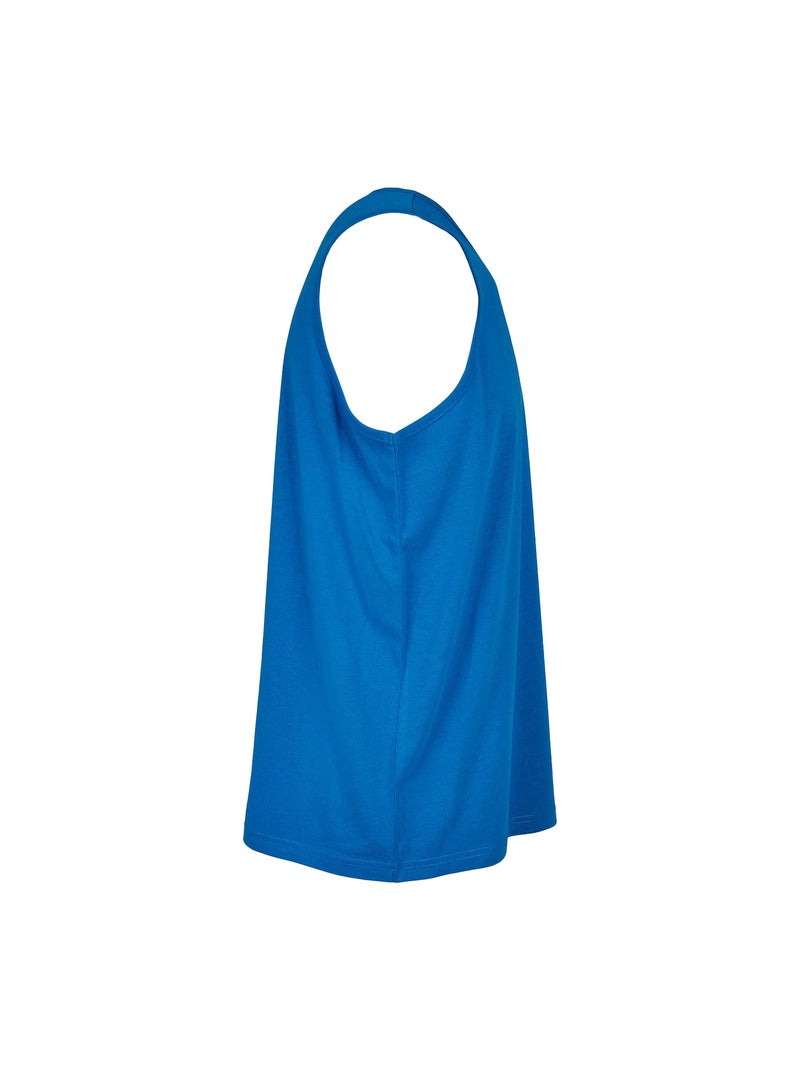 Build Your Brand - Camiseta Sin Mangas Lisos para Hombre Azul cobalto - Kiabi