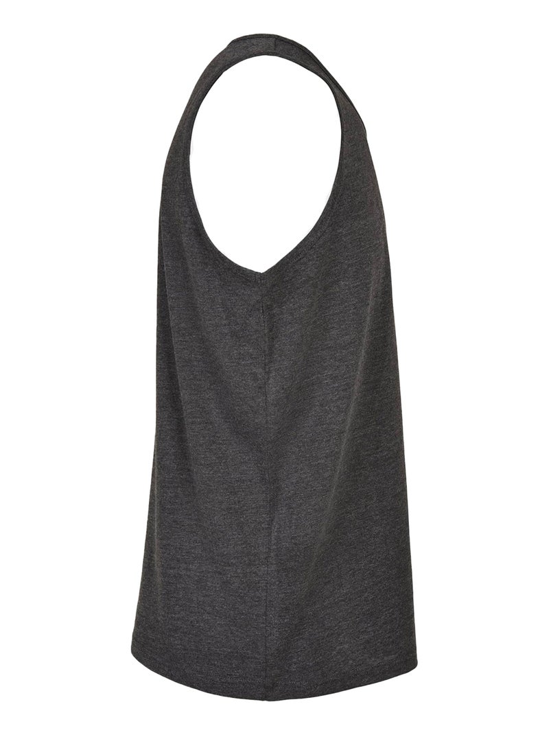 Build Your Brand - Camiseta Sin Mangas Lisos para Hombre Gris negro - Kiabi