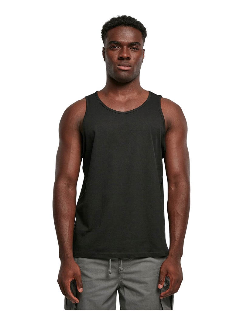Build Your Brand - Camiseta Sin Mangas Lisos para Hombre Negro - Kiabi