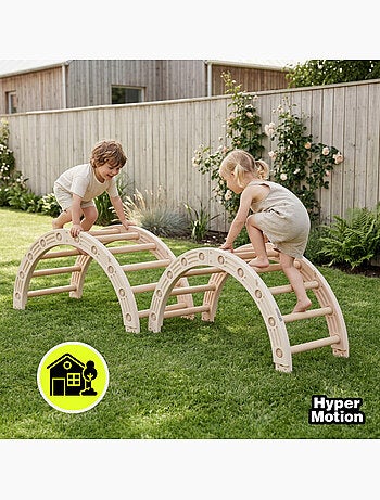 Bujak y rueda de gimnasia 4 en 1 hypermotion para niños, juego montessori de equilibrio y motricidad