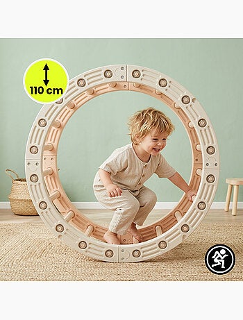 Bujak y rueda de gimnasia 4 en 1 hypermotion para niños, juego montessori de equilibrio y motricidad